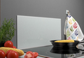 Stænkplade hvid glas firkantet 80 x 40 cm